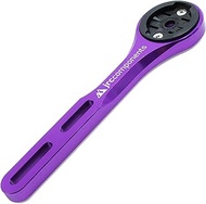 JRC Components Amplitude Stem Mount | Compatible with Garmin GPS | CNC Machined Integrated Handlebar &amp; Stem Mount for Bikes| Lightweight Aerobar Mount for Bicycles | Purple