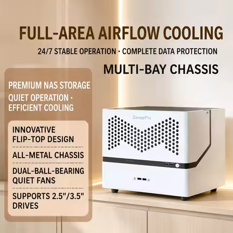 I4C 4 Bay NAS Case Mini ITX Home Server Chassis SATA Hot Swap 3.5 2.5 Inch HDD FLEX PSU Support