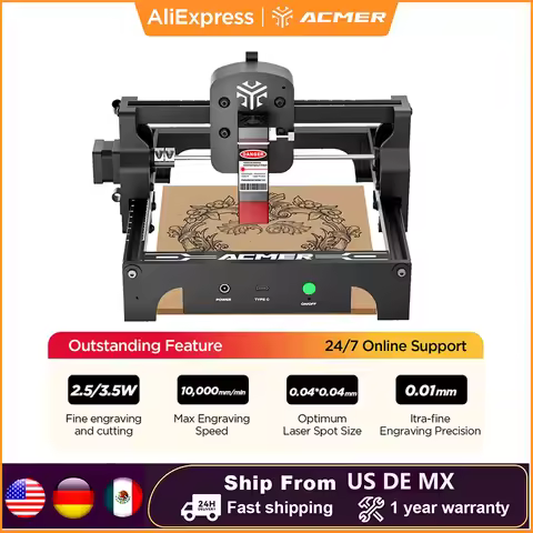 ACMER S1 2.5/3.5W Laser Engraver Woodworking Work Tool Mini Portable Laser Engraving Machine Crave W