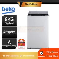 Beko 8KG Automatic Top Load Washing Machine | BTU8086W BTU8086 (Washer Top Loader Mesin Basuh 洗衣机 BTU 8086W)