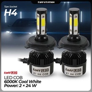 TaffLED X7 Car Headlights LED COB Headlight H4 Cool White 2 PCS - 75818-4CN