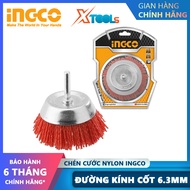 Bánh cước nylon INGCO Chén cước nylon 75-100mm Đường kính dây 13-15mm đường kính cốt 6.3mm đánh bóng