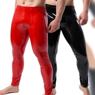 PU Leather Pants Dance Tights Shiny Sport Pants