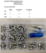 Hộp Đầu Bơm Vòi Bơm Mỡ 60c Và 80c Hộp Vú Bơm Mỡ Vú Mỡ Loại M6 M8 M10 Đầu Bơm Mỡ
