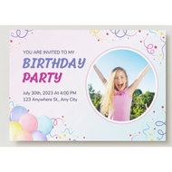 Birthday card Digital /Custom Design/E-Card Invitation