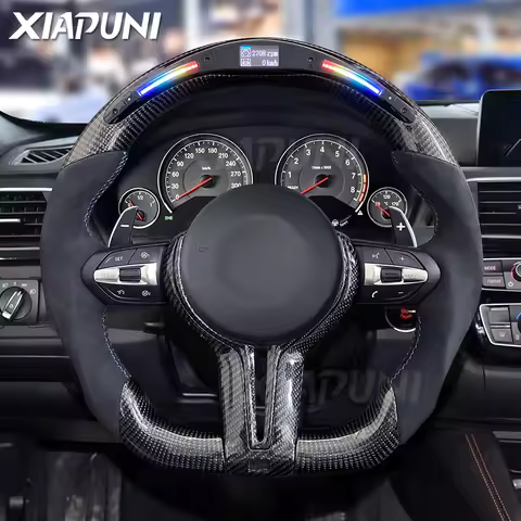 LED Carbon Fiber Steering Wheel Fit For BMW M1 M2 M3 M4 M5 M6 M7 M8 1-7 Series X1 X2 X3 X4 X5 X6 Cus