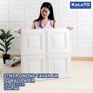 Kalato Wallpaper 3D Foam / Wallpaper Dinding 3D Motif Foam Batik Bunga