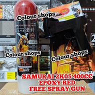 Pilok Pylox Cat Samurai 2K05 Epoxy Metal Primer Red Oxide Merah Bonus Free Spray Gun Glossy Mengkila