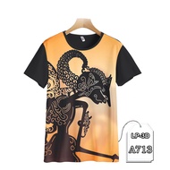 Wayang Kulit T-shirt for Children and Adults with 3D Printing LP3D-A713