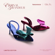 Bocorocco x Christin Wu D.Civita 104 - Heels Velvet Sling Back Ribbonbeludru - Comfortable & Halal