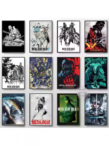 Game Metal Gear Solid Solid 2 3 4 Metal Gear Rising: Revengeance Series Art Poster Canvas Painting W