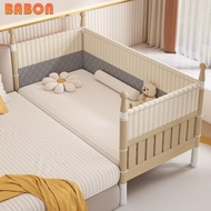 Solid Wood Baby Bed Adjustable Children Bed Splicing Together Kids Bed Frame Thickening Bed Extensio