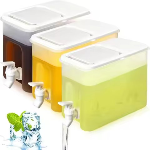 3.8L Cold Kettle Refrigerator With Faucet Household Lemonade Bottle Drinkware Cold Water Container F
