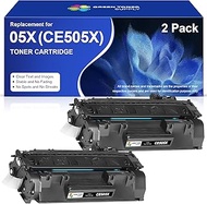 05X Toner Cartridges (Pack of 2) Compatible for HP 05X 505X CE505X Toner Cartridge Replacement for P