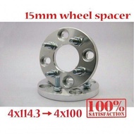 2Pcs Wheel Spacer 15mm 4x114.3 to 4x100 Proton GEN2 Saga Iswara Persona Waja Iriz Satria Neo Saga VV