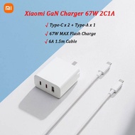 Xiaomi 67W GaN Charger 2C1A PD Fast Charging 1.5m 6A Data Cable Set Power Adapter Usb C Cable For Mi