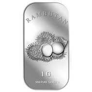 999 Pure Silver | 1g Rambutan Silver Bar