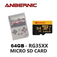 64GB microSD card replacement for ANBERNIC RG35XX 1st version RG35XX 2024 RG35XX Plus with 5000+ Gam