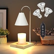 Candle Warmer Lamp with 3 Bulbs, Electric Candle Warmer Light for Bedroom, Mothers Day Dimmable Wax Melts Warmer for Candle Jars, Home Decor Beside Lamp Gifts for Women (White)