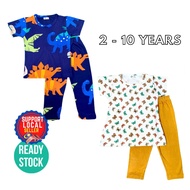 (2-10Y) Baju Tidur Budak / Kanak Set Kids Pajamas Borong Murah Viral Pijamas Perempuan Lelaki boy girl 4 5 6 7 8 9 Tahun