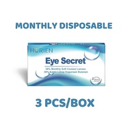 (3 pcs) Horien Eye Secret 38% Monthly Disposable Lens Clear Contact Lenses