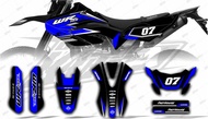 stiker decal yamaha WR 155 custom design BIRU HITAM TERBARU