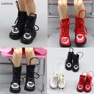 [zoteno] 1 Pair PU Leather 1/8 Doll Boots Shoes for BJD 1/6 Dolls Blythe Licca Jb Dolls [new]