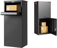 Merapi Parcel Drop Boxes for Outside, 15.24" x 11.42" x 35.47" Cold-Rolled Sheet Package Delivery Bo