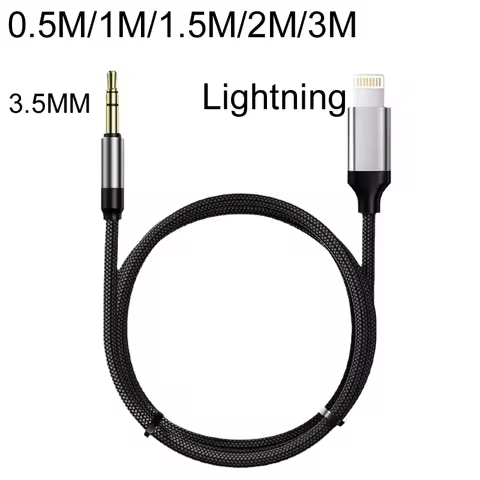 0.5m/3m/10ft 3.5mm Jack Aux Cable Car Speaker Headphone Adapter for iPhone 15 14 13 12 11 Pro Audio 