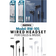 REMAX wired earpiece / earphone for calls music RW-105 / 106 / 501/ 610D /Stereo Music Earpiece / Ku