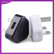 VHOIC Travel 3 Pin 5V 1A Power Adapter Wall Charger USB Charger UK Plug