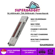 Shargeek 40W 10,400mAh / 130W 20,000mAh The Wandering Earth II Internet Hostkey Power Bank Built-In Cable Realtime Charging Power Display The Most Sci-Fi Powerbank