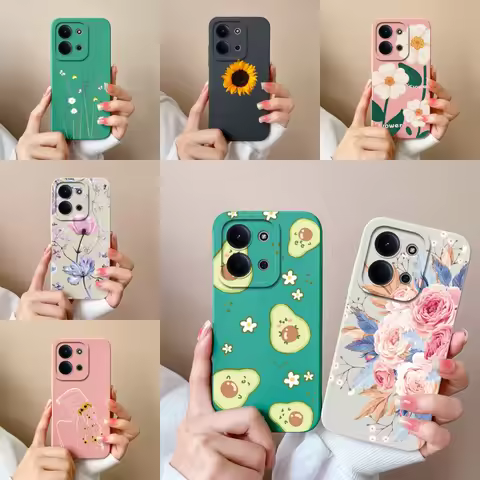 For Xiaomi Redmi 15C Poco C85 Cases White Rose Avocado Dustproof Anti Slip Trendy Soft Bumper For Re