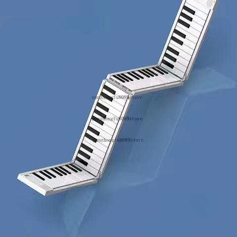 88 Keys Foldable Portable Electronic Piano Keyboard, Lightweight Flexible Roll Up Digital Piano for 