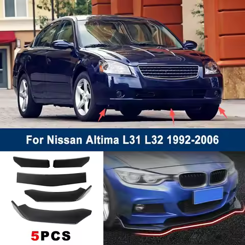 For Nissan Altima L31 L32 1992-2006 model, adjustable 5PCS front bumper lip spoiler protection decor