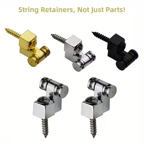2pcs Electric Guitar Chrome Roller String Trees Retainer Mounting Tree Guide Silvery Black Golden 3 