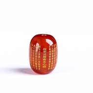 Red Black Barrel Beads Gilding Scripture Play Barrel Beads Loose Beads Top Beads DIY Handmade Beads 