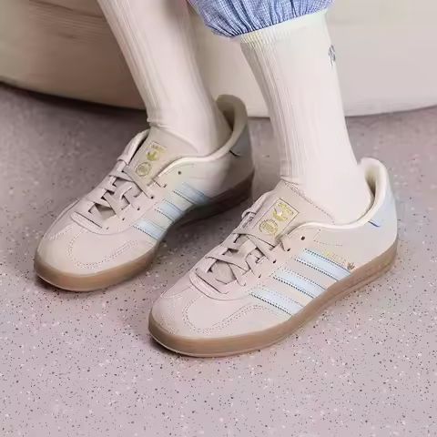 Adidas Tricolor GAZELLE INDOOR Sporty Casual Comfortable Versatile Retro Training Shoes JR2432