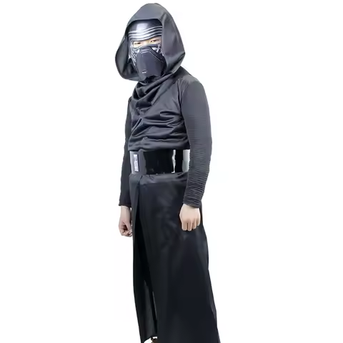 Children Party Carnival Wear Kids Kylo Ren Cosplay Halloween Costume Tv&Movie Superhero Role Play 4P