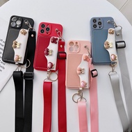 Really Casing Crossbody Leather Necklace Lanyard Card Holder Phone Case For Realme 5 5S 5i 6 6i 6s 8