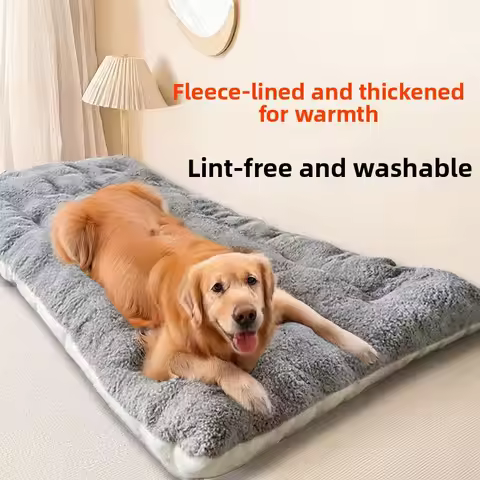 Dog Pet Beds Extra Large Plush Dog Bed Sofa Thickened Super Soft Polyester Pet Mat Dog Crate Mat Bed