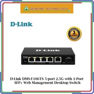 D-Link DMS-F106TS 5-port 2.5G with 1-Port SFP+ Web Management Desktop Switch - 3 Years Warranty