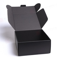 Custom High-Density Square Corrugated Paper Shipping Box - UV Printed Black Apparel Packaging with L