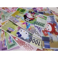 (isi 20) uang mainan anak edukasi / uang-uangan gambar karakter
