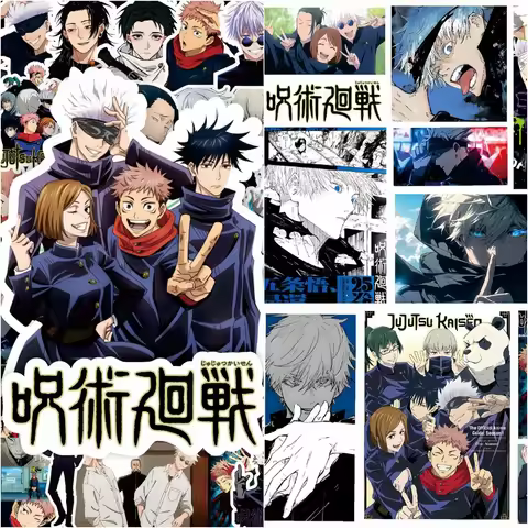 80Pcs JJK Stickers Itadori Yuji and Fushiguro Megumi Stickers Japanese Anime Graffiti Phone Case Wat
