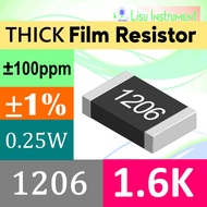 1.6KΩ 1206 3216(mm) ±1% THICK Film SMD Resistor 250mW 1.6K 1K6