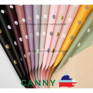 20 PCS FLOWER WRAPPING PAPER POLKADOT 2 TONE / KERTAS PEMBALUT BUNGA