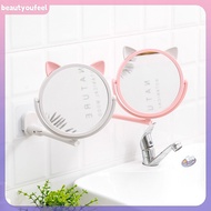 [Beautyoufeel] Folding Wall Mount Vanity Mirror Without Drill Swivel Bathroom Cosmetic Makeup