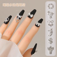 New Bow Love Heart Alloy Jewelry Pearl Nail Art Nail Decoration Moon Flower Butterfly Accessories Nail Drill