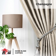 Aurora Blackout Thermal Curtain 260cm Height / Langsir Tebal Halang Cahaya / French Pleat (Free Curt